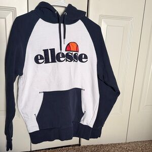 Ellesse Blue and White Logo Hoodie